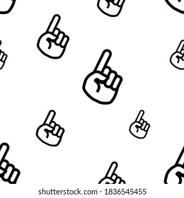 Seamless patterns with hand icon
