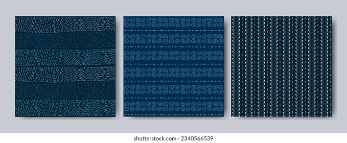 Nahtlose Muster, handgezeichnet in abstraktem Stil, verwendet für Stoffe, Textilien, Drucksachen und dekorative Tapeten