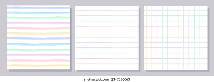 Seamless patterns, hand-drawn in style used for fabric, textile, print, background and decorative wallpaper