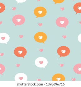 seamless patterns. icon love message. vector illustration