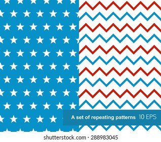 Seamless patterns for Independence Day