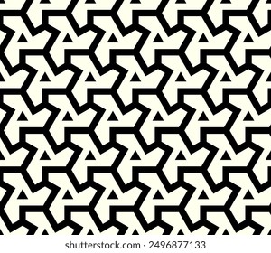 Seamless patterns of Interlocking lines. Geometric Repeating pattern of printable vector.