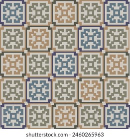 Seamless patterns. Kazakh ornaments. Traditional patterns of Kazakhs. Background, nomad life design. Ancient Turkic ornaments. Customs and traditions of Kazakhstan. Decorative art of nomads