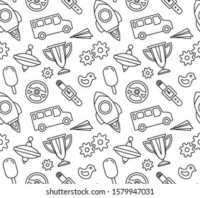 Seamless patterns for kids. isolated on white background
