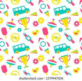 Seamless patterns for kids. isolated on white background

