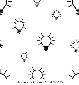 Seamless patterns with lamp icon