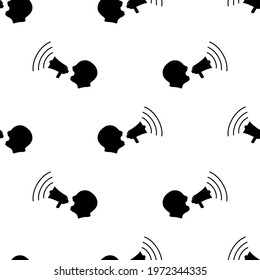 Seamless patterns. Man and shout isolated on white background.