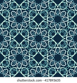 Seamless Patterns with mandala geometric ornaments. Vintage decorative elements. Hand drawn tile background. Islam, Arabic, Indian, ottoman motifs.