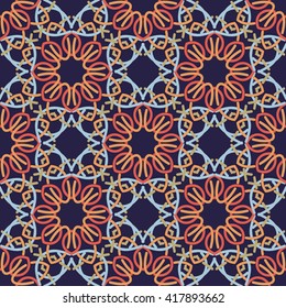 Seamless Patterns with mandala geometric ornaments. Vintage decorative elements. Hand drawn tile background. Islam, Arabic, Indian, ottoman motifs.