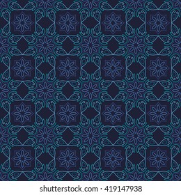 Seamless Patterns with mandala geometric ornaments. Vintage decorative elements. Hand drawn tile background. Islam, Arabic, Indian, ottoman motifs.