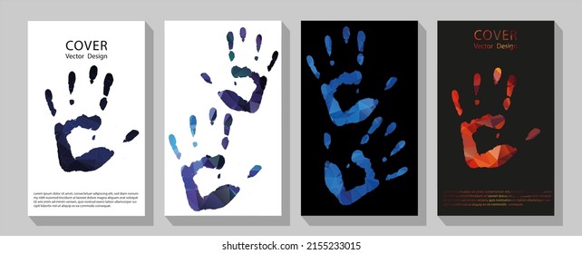  Seamless patterns and masks used, easy to re-size. Vector. Abstract blue liquid graphic gradient circle shape on cover book presentation.
