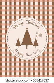 Seamless Patterns Merry Christmas and Happy New Year Vector illustration Pine Tree