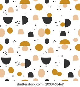 Seamless patterns in modern abstract style with geometric shapes. Vector illustration