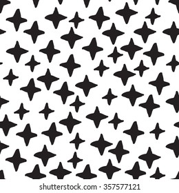 Seamless patterns. Modern stylish ink texture. Cute hand drawn endless pattern background for your design.