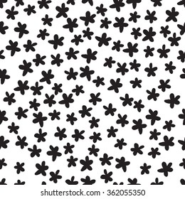 Seamless patterns. Modern stylish ink texture. Cute hand drawn endless pattern background for your design.