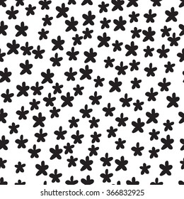 Seamless patterns. Modern stylish ink texture. Cute hand drawn endless pattern background for your design.