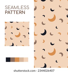Seamless Patterns of Moon Background. Suitable for fashion, fabric, wallpaper, and all prints. vector illustration