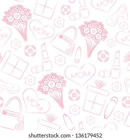 Seamless Patterns for Mothers Day celebration.