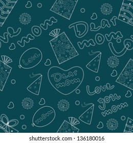 Seamless Patterns for Mothers Day celebration.
