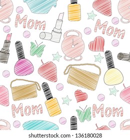 Seamless Patterns for Mothers Day celebration.