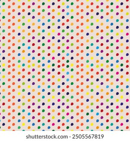 seamless patterns of multicolored dots and Each dot appears to be hand-painted, with slightly irregular shapes adding a touch of organic imperfection