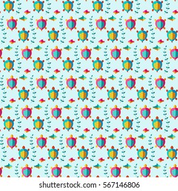 Seamless patterns nautical elements vector