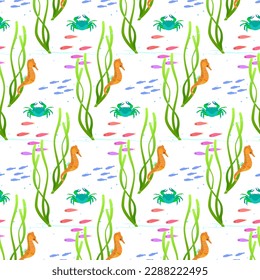 Seamless patterns of organisms living in eelgrass beds