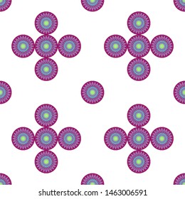 seamless patterns with oriental mandalas, circle mandala ornaments, illustration vector mandalas