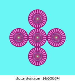seamless patterns with oriental mandalas, circle mandala ornaments, illustration vector mandalas