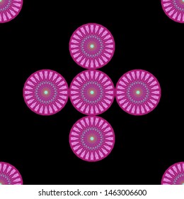 seamless patterns with oriental mandalas, circle mandala ornaments, illustration vector mandalas