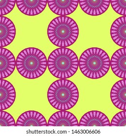 seamless patterns with oriental mandalas, circle mandala ornaments, illustration vector mandalas