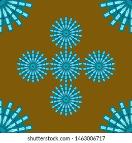 seamless patterns with oriental mandalas, circle mandala ornaments, illustration vector mandalas