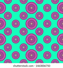 seamless patterns with oriental mandalas, circle mandala ornaments, illustration vector mandalas