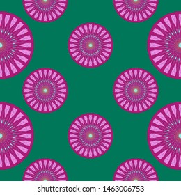 seamless patterns with oriental mandalas, circle mandala ornaments, illustration vector mandalas