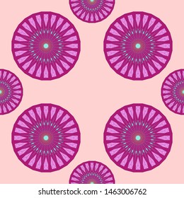 seamless patterns with oriental mandalas, circle mandala ornaments, illustration vector mandalas