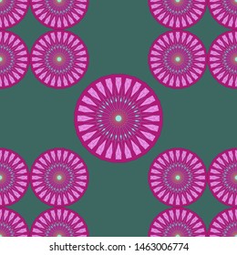 seamless patterns with oriental mandalas, circle mandala ornaments, illustration vector mandalas
