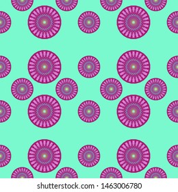seamless patterns with oriental mandalas, circle mandala ornaments, illustration vector mandalas