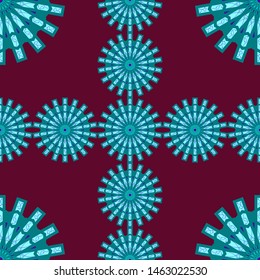 seamless patterns with oriental mandalas, circle mandala ornaments, illustration vector mandalas.
