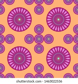 seamless patterns with oriental mandalas, circle mandala ornaments, illustration vector mandalas.