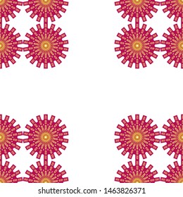 seamless patterns with oriental mandalas, circle mandala ornaments, illustration vector circle ornament