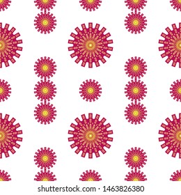 seamless patterns with oriental mandalas, circle mandala ornaments, illustration vector circle ornament