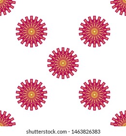 seamless patterns with oriental mandalas, circle mandala ornaments, illustration vector circle ornament