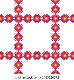 seamless patterns with oriental mandalas, circle mandala ornaments, illustration vector circle ornament