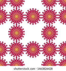 seamless patterns with oriental mandalas, circle mandala ornaments, illustration vector circle ornament