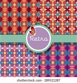 A seamless patterns painted in a retro music style