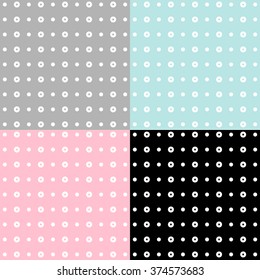 Seamless patterns, polka dots set Vector EPS10, Great for any use.