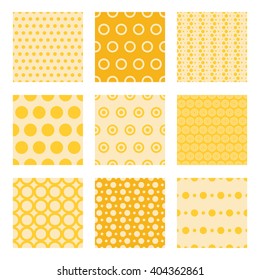 seamless patterns, polka dots set