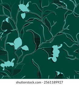 Seamless patterns, printed patterns on fabric. Illustration vector. Design for fashion, graphics, backgrounds and crafts.
