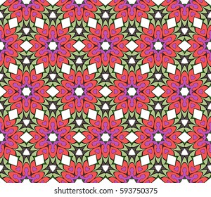 seamless patterns set, abstract floral geometric texture. Ornament for interior design, greeting cards, birthday or wedding invitations, paper print. Ethnic background in east style.