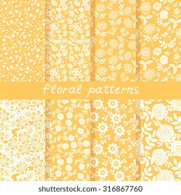 Seamless patterns set with decorative patterns